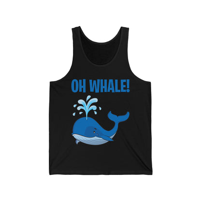 Funny Oh Whale Art for Men Women Orca Narwhal Blue Whales Tank Tops For Men Women