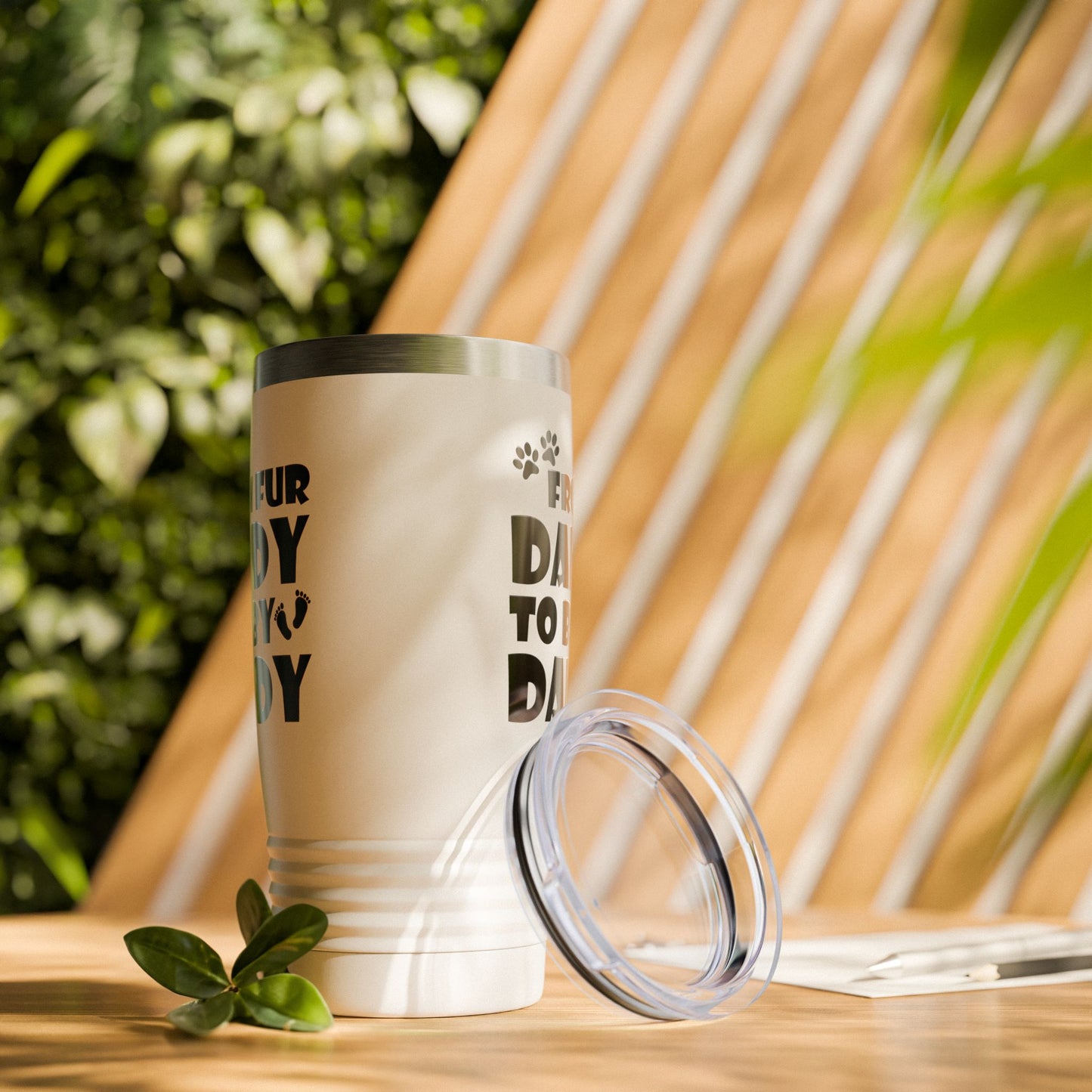 From Fur Daddy To Baby Daddy - Dog Dad Fathers Pregnancy Tumbler