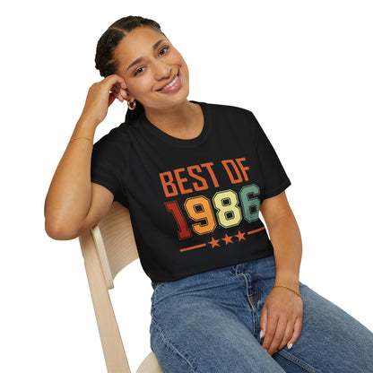 Funny Vintage Best of 1986 40 Year Old Gift 40th Birthday T-Shirt For Men Women T-Shirt