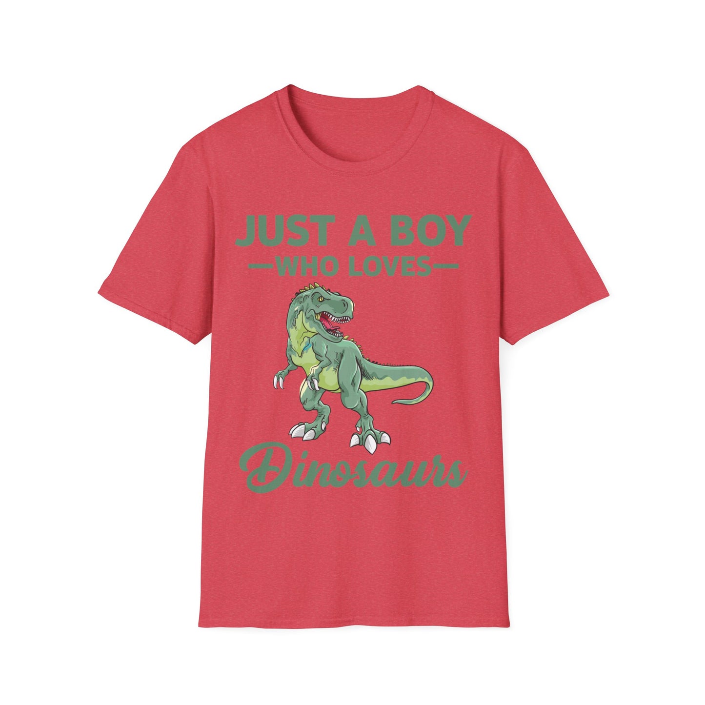 Just a Boy Who Loves Dinosaurs T-rex Schoolboys Paleontologist T-Shirt