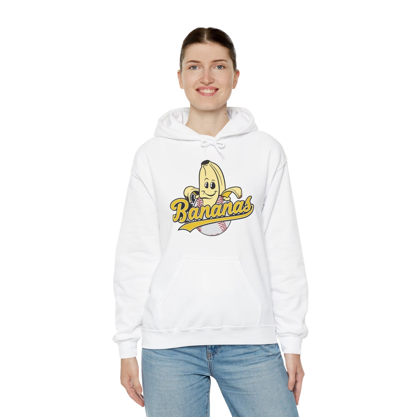 Funny Let's Go Bananas Baseball Hoodie For Baseball Lovers Men Women Hoodie