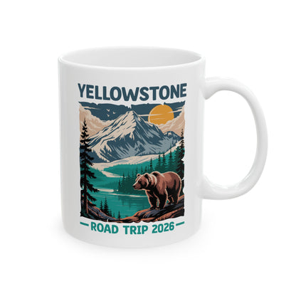 Yellowstone Road Trip 2026 Family National Park Outdoor Coffee Mug For Men Womens