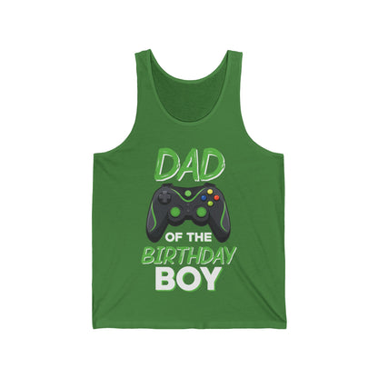 Dad of The Birthday Boy Video Gaming Gamer Birthday Party Tank Tops for Men