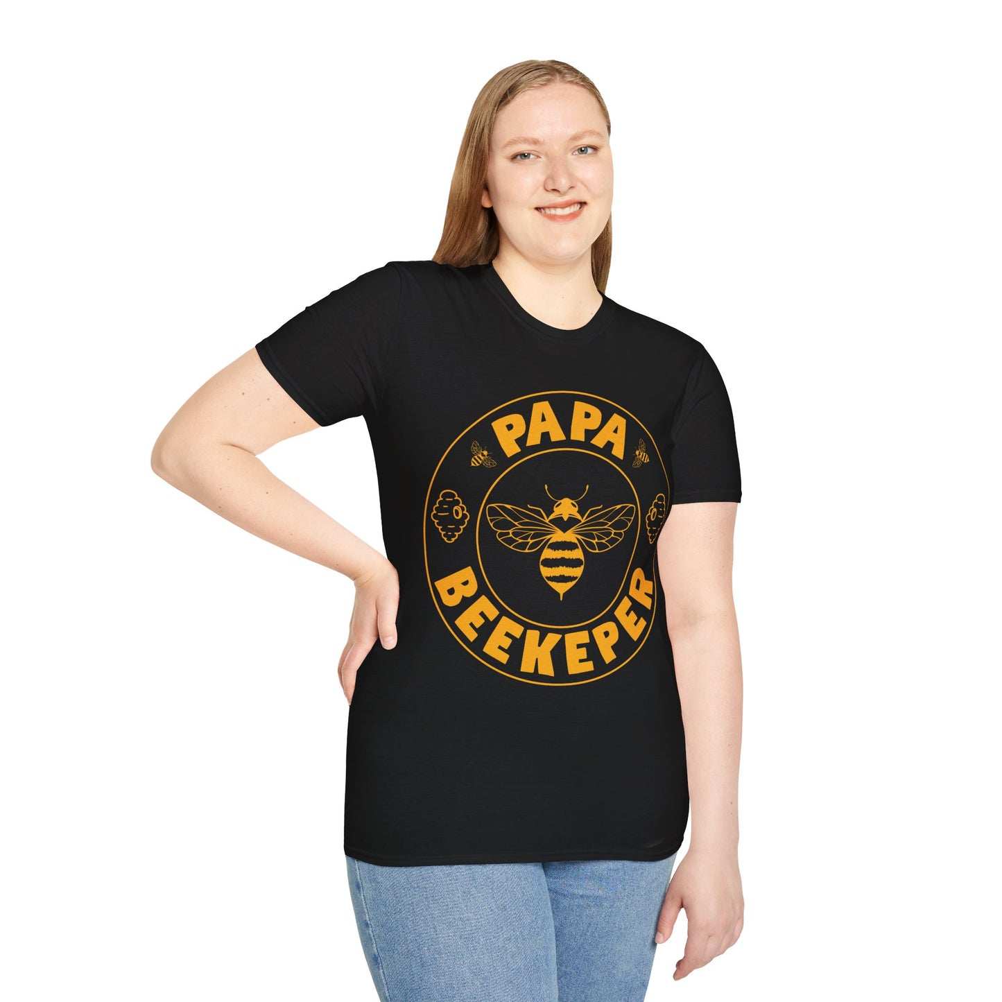 Papa Beekeeper Bee Whisperer Distressed Retro Beekeeping T-Shirt For Men Women T-Shirt