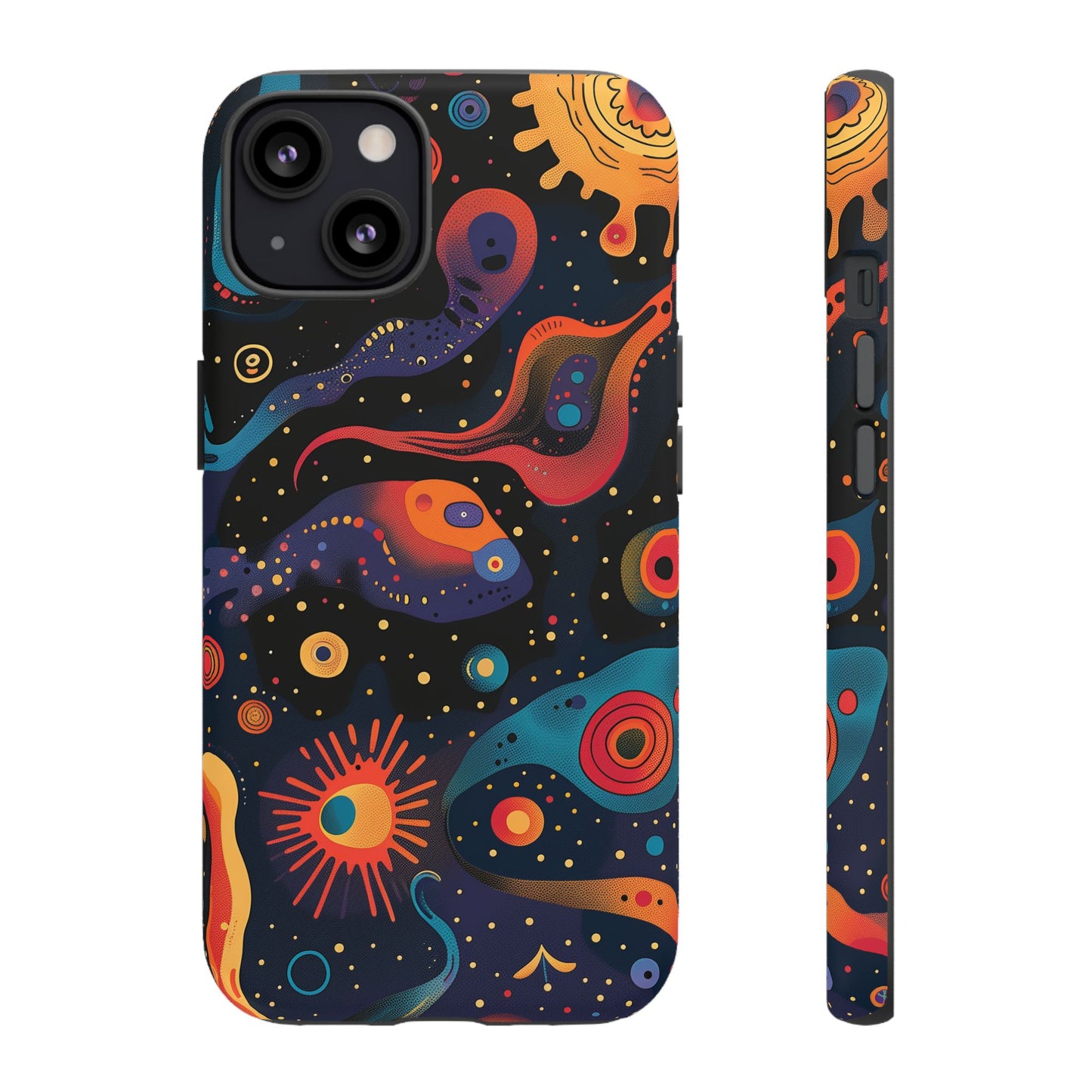 Space Oddity Pattern iPhone 13 14 15  16 Pro Max Plus Case Wireless Charging Compatible Tough Cases Protection, Magnetic Phone Case for iPhone Classic Series