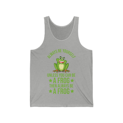 Frog Always Be Yourself Retro Vintage Men Women Amphibian Tank Tops