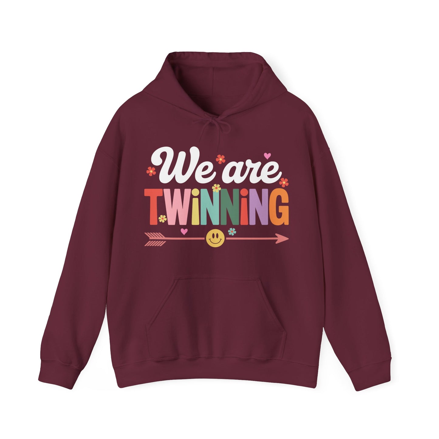 We're Twinning With My Bestie Twin Day Spirit Week Retro 70s Hoodie For Men Women