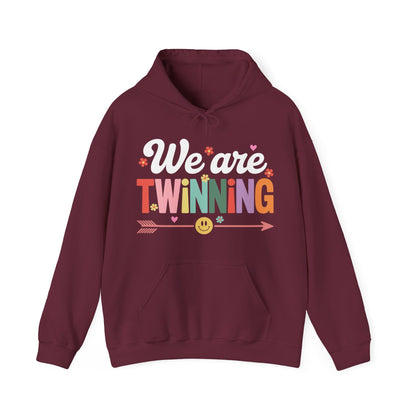 We're Twinning With My Bestie Twin Day Spirit Week Retro 70s Hoodie For Men Women