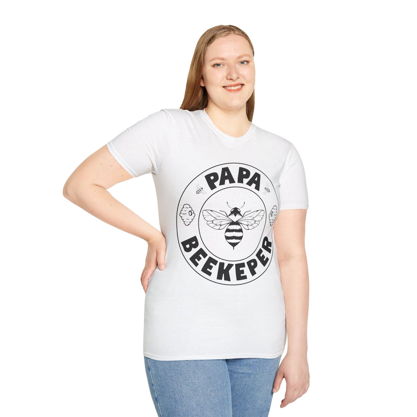 Papa Beekeeper Bee Whisperer Distressed Retro Beekeeping T-Shirt For Men Women T-Shirt