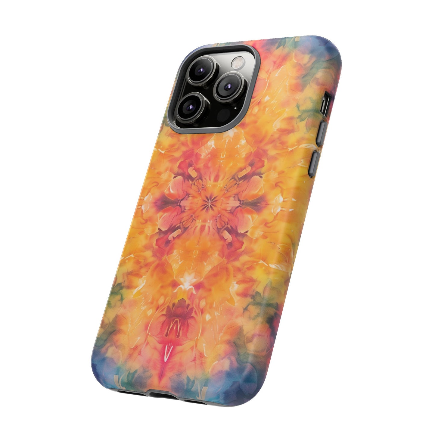 Tie-Dye Dream Pattern iPhone 13 14 15 16 Pro Max Plus Case Wireless Charging Compatible Tough Cases Protection, Magnetic Phone Case for iPhone Classic Series