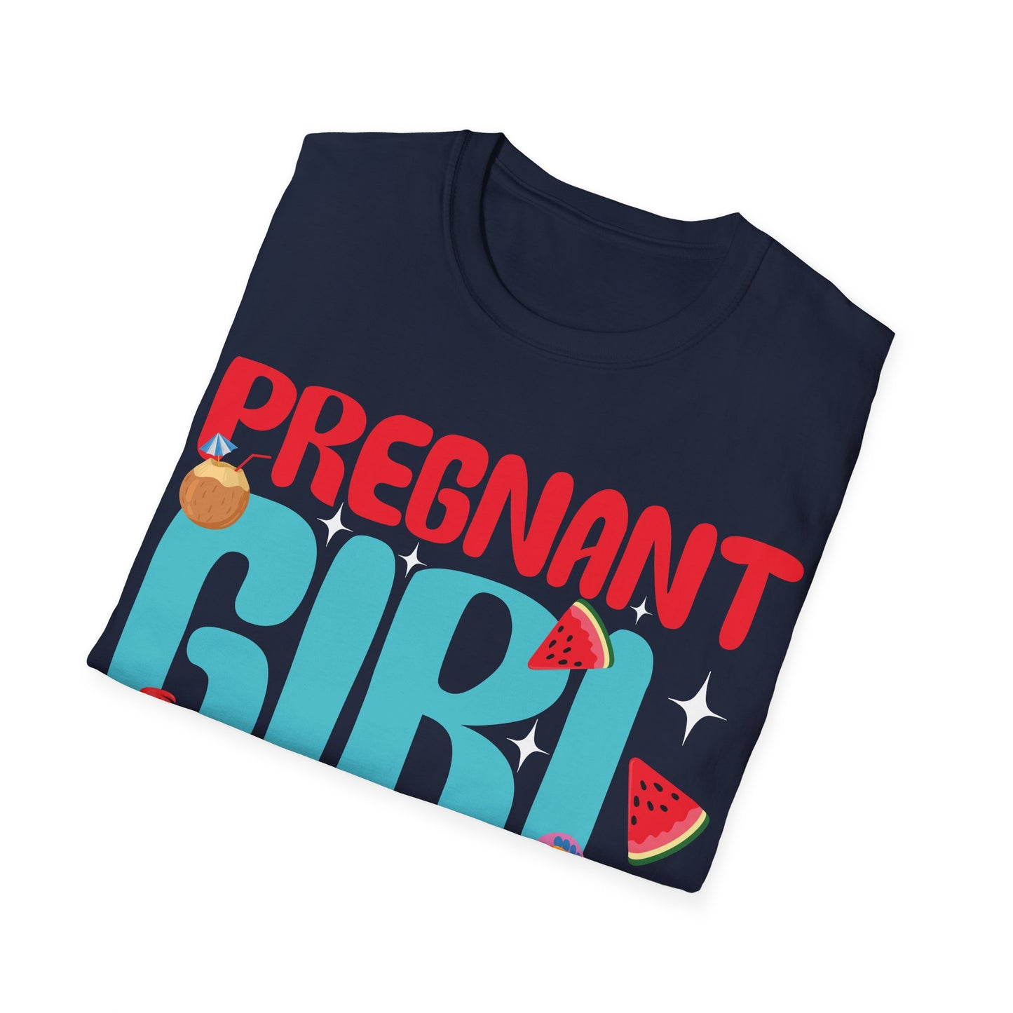 Groovy Pregnancy Reveal Pregnant Girl Summer T-Shirt For Baby Shower T-Shirt