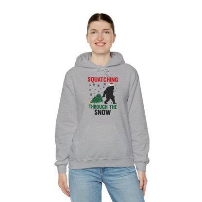 Squatching Through The Snow Funny Bigfoot Christmas Sasquatch Hoodie