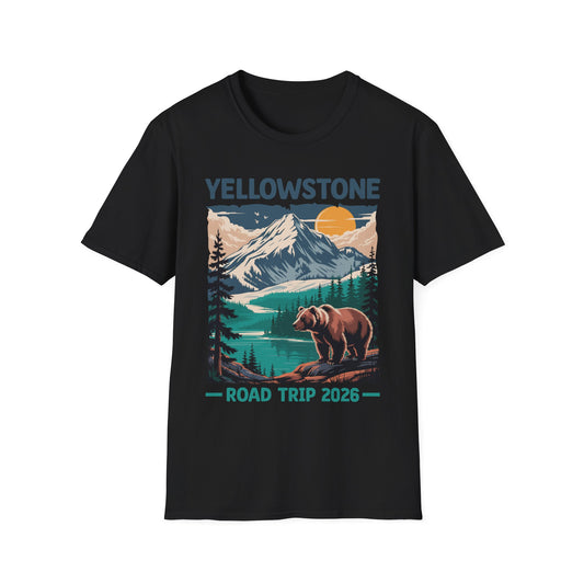 Yellowstone Road Trip 2026 Family National Park Outdoor T-Shirt For Men Women