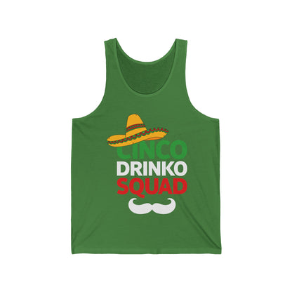 Funny Cinco Drinko Squad Party Mexican Fiesta Cinco de Mayo Tank Tops For Men Women