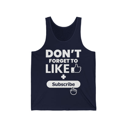 Social Media Influencer Like and Subscribe Tank Top For Men Women YouTuber Tank Top