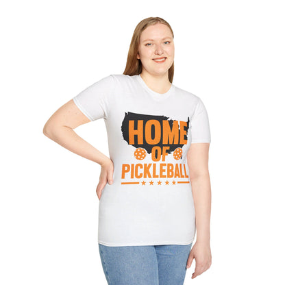 Home of Pickleball USA Map America T-Shirt For Men Women Kids