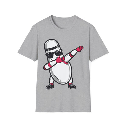 Funny Bowling Pin Dabbing Sunglasses Bowler Player T-Shirt For Men Women T-Shirt