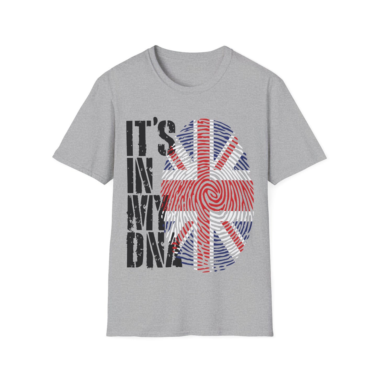 Funny Its In My DNA British Flag England UK Britain Union Jack T-Shirt For Men Women T-Shirt