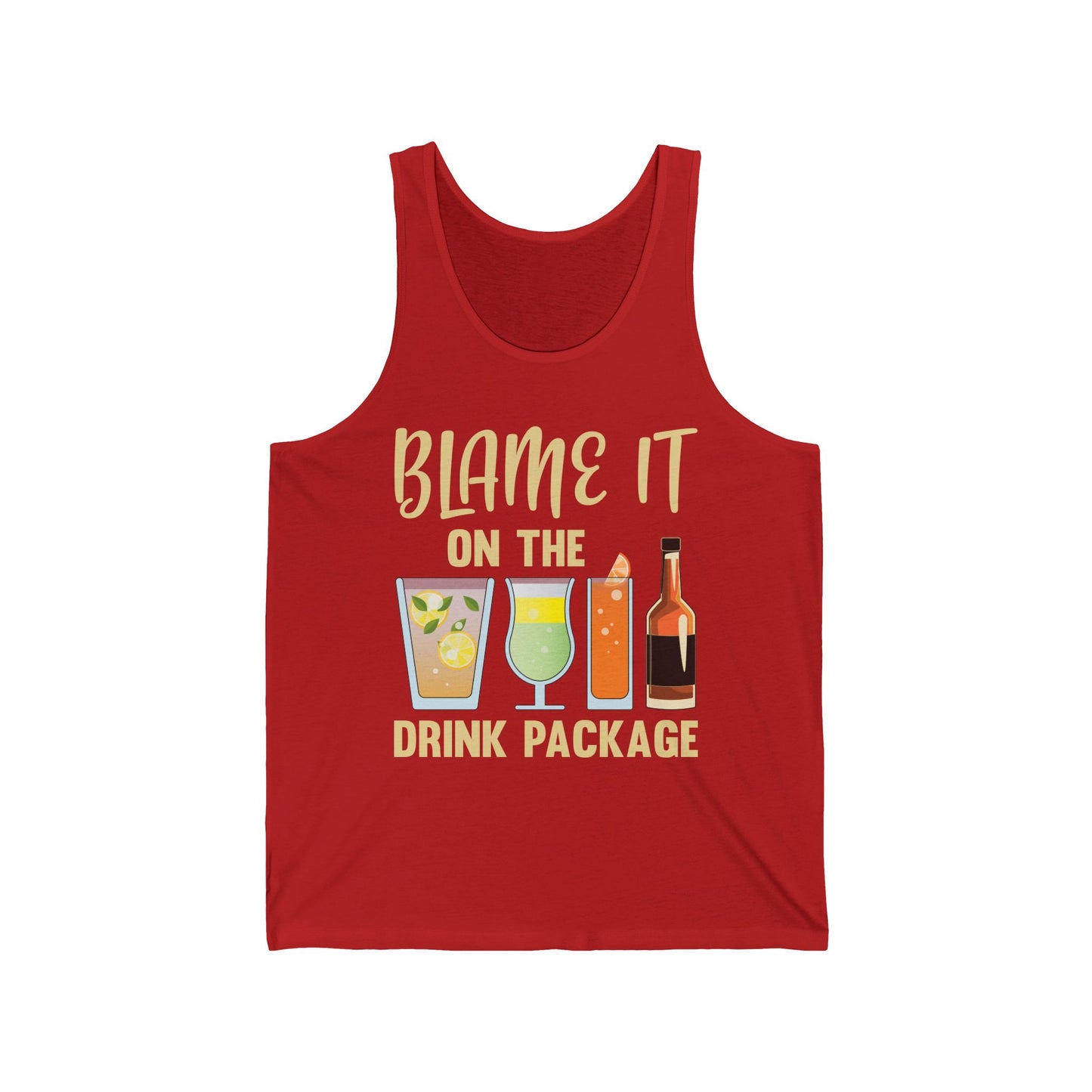 Blame It On The Drink Package Funny Cruise Tank Top For Men Women Tank Top