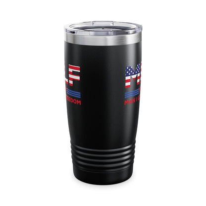 Funny MILF Man I Love Freedom Patriotic 4th Of July Funny Tumbler