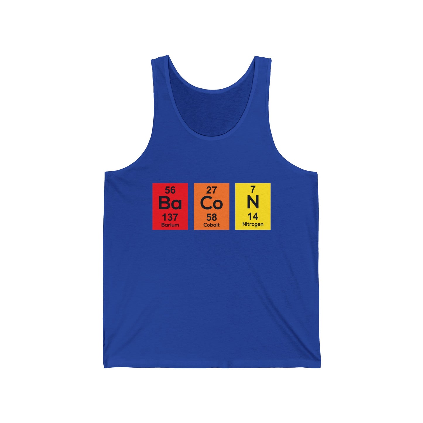 Funny The Chemistry of Bacon Tank Tops Funny Nerdy Periodic Table Science