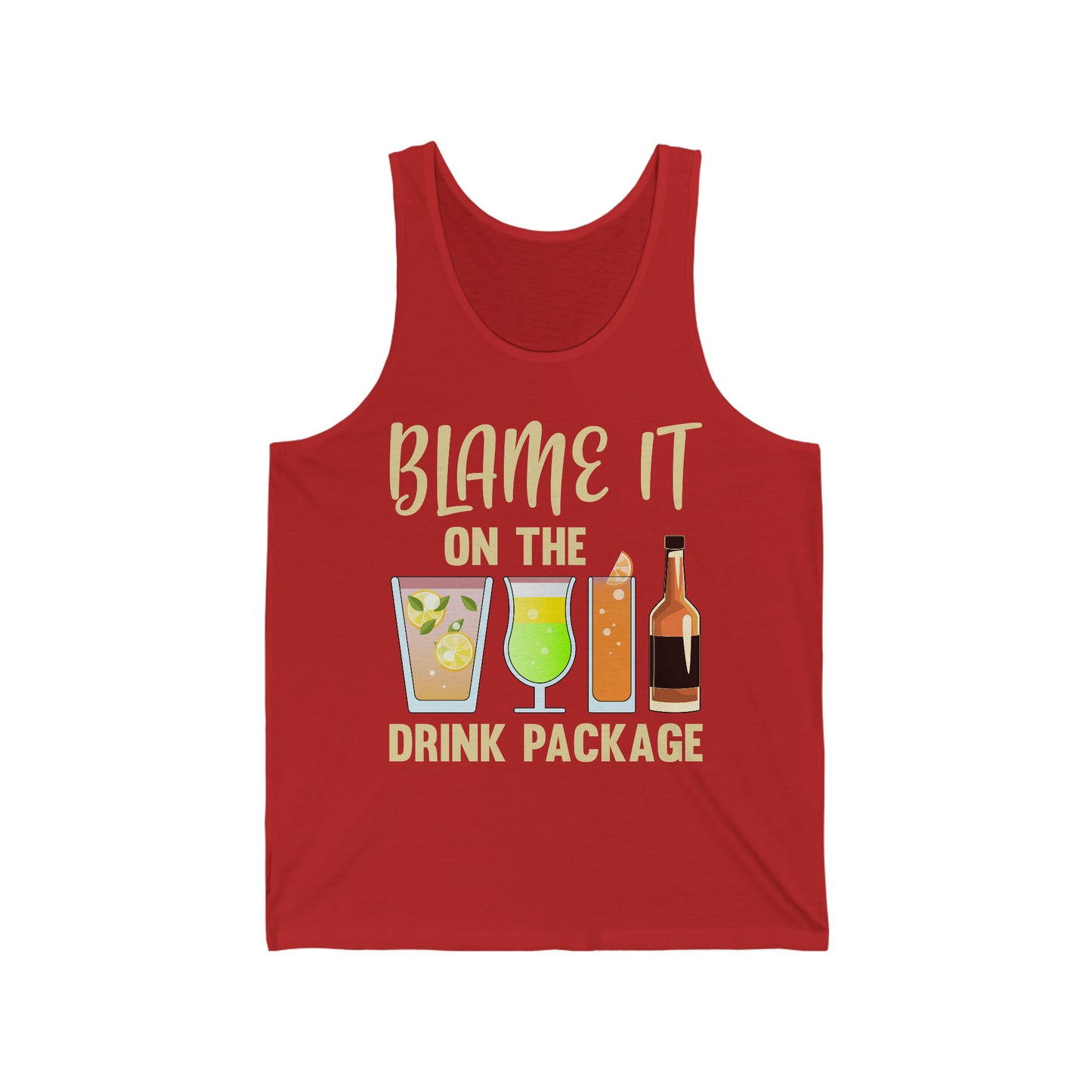 Blame It On The Drink Package Funny Cruise Tank Top for Men Women