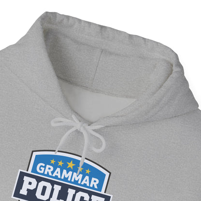 Grammar Police Badge To Serve and Correct Teacher Student Hoodie For Men Women