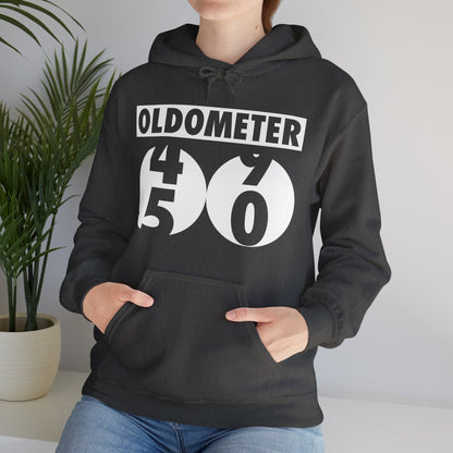 Funny Oldometer Odometer 50th Birthday Gift 50 yrs Old Joke Hoodie For Men Women Hoodie