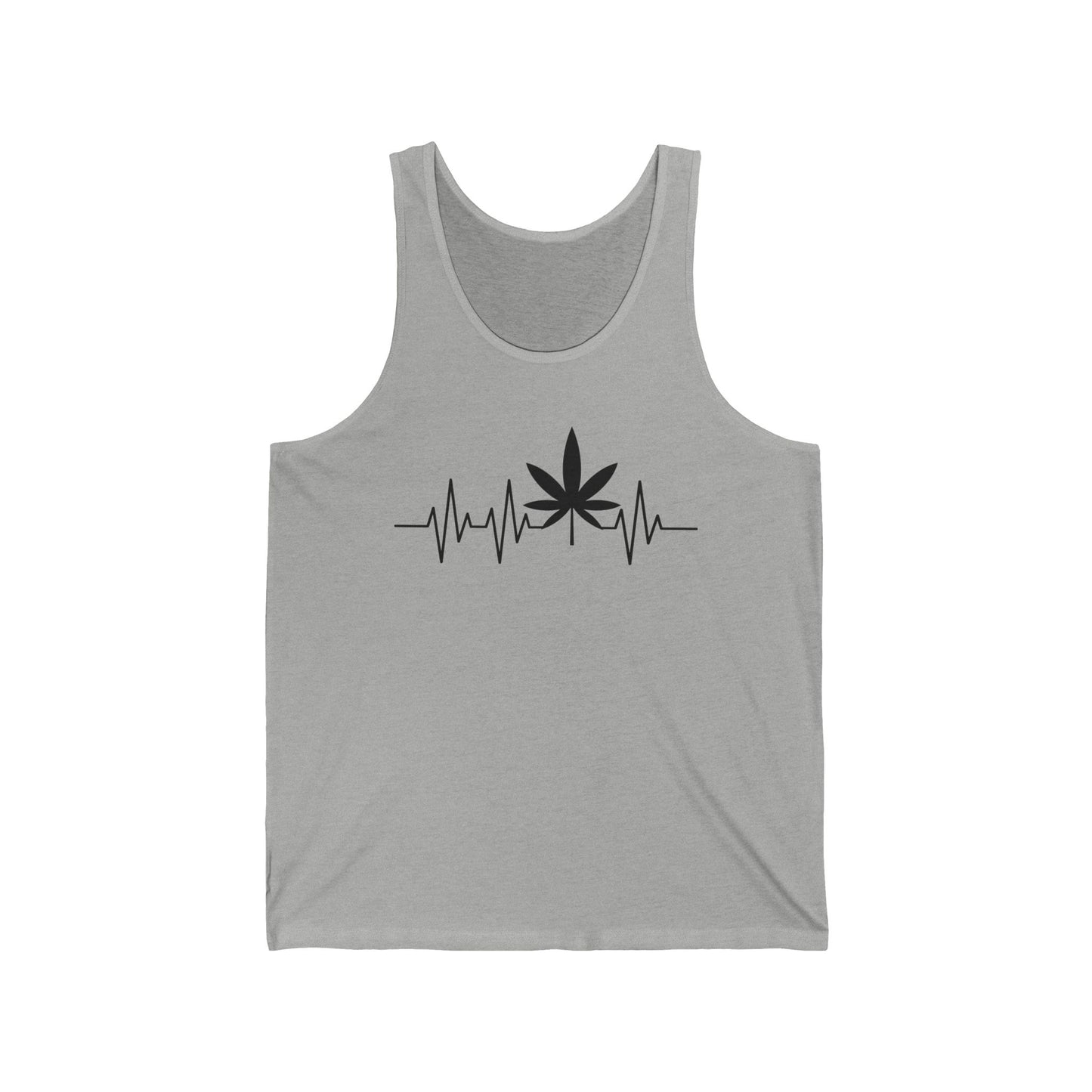 Funny Weed Cannabis Marijuana Leaf Heartbeat Stoner Tie Dye Tank Top For Men Women Tank Top