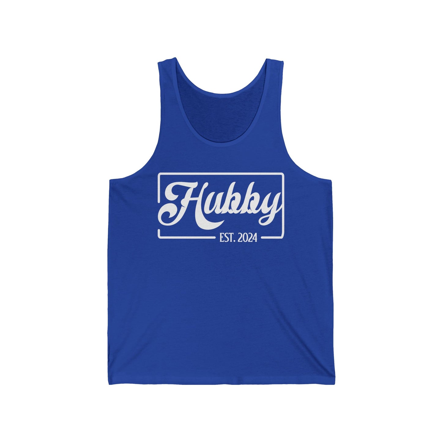 Hubby Est 2024 Just Married Honeymoon Wedding Couples Tank Top For Men Tank Top