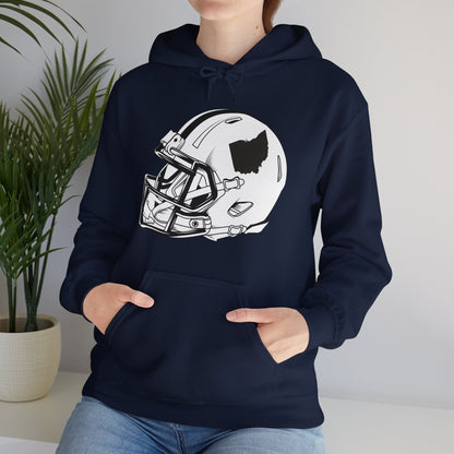 Vintage Football Helmet Hoody State of Ohio American Football Distressed Hoodie Men Women