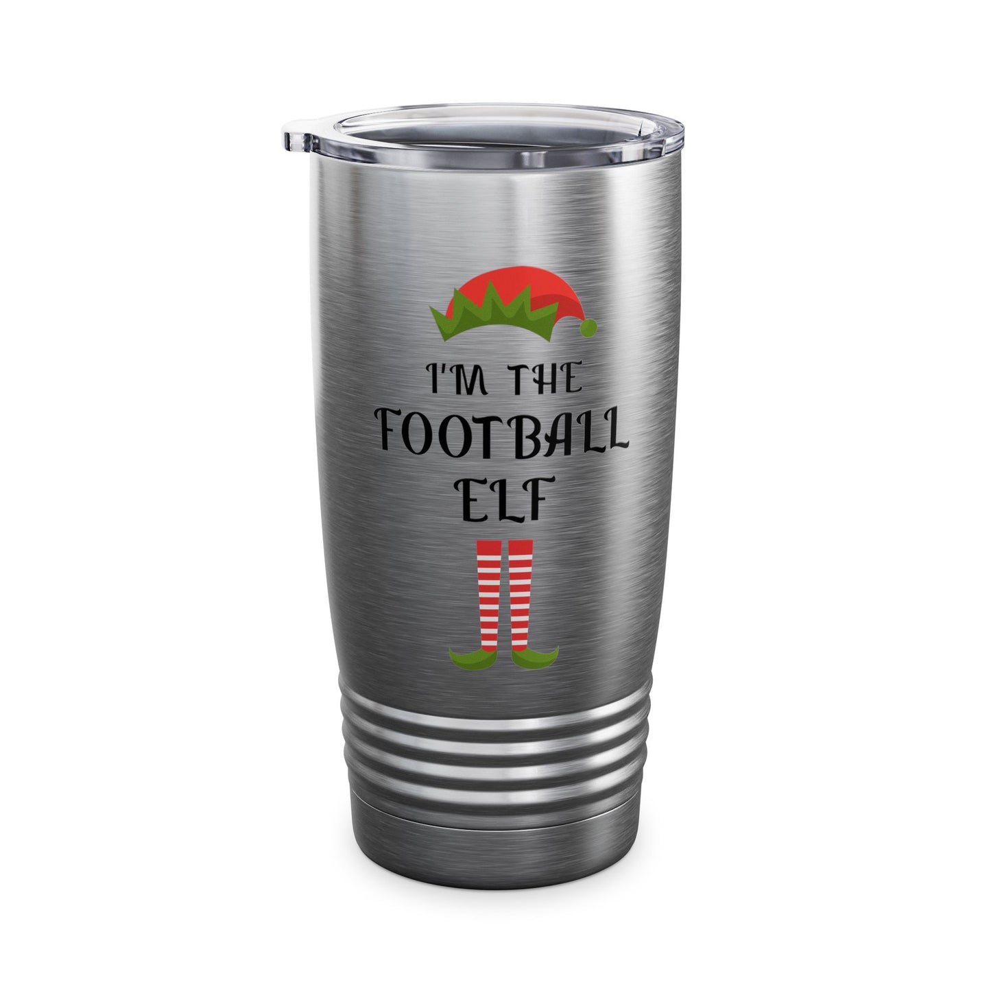 Funny I Am The Football Elf Matching Family Christmas Gift Sport Tumbler