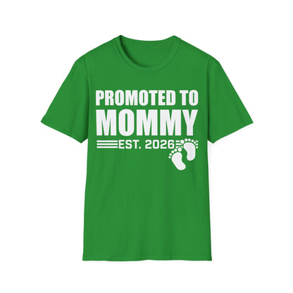 Promoted To Mommy 2026 Pregnancy Announcement Mothers Day Mom To Be T-shirt