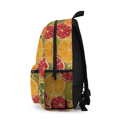 Citrus Burst Vibrant Color Pattern Backpacks for Men Women Kids School Travel, Capacity School Backpacks