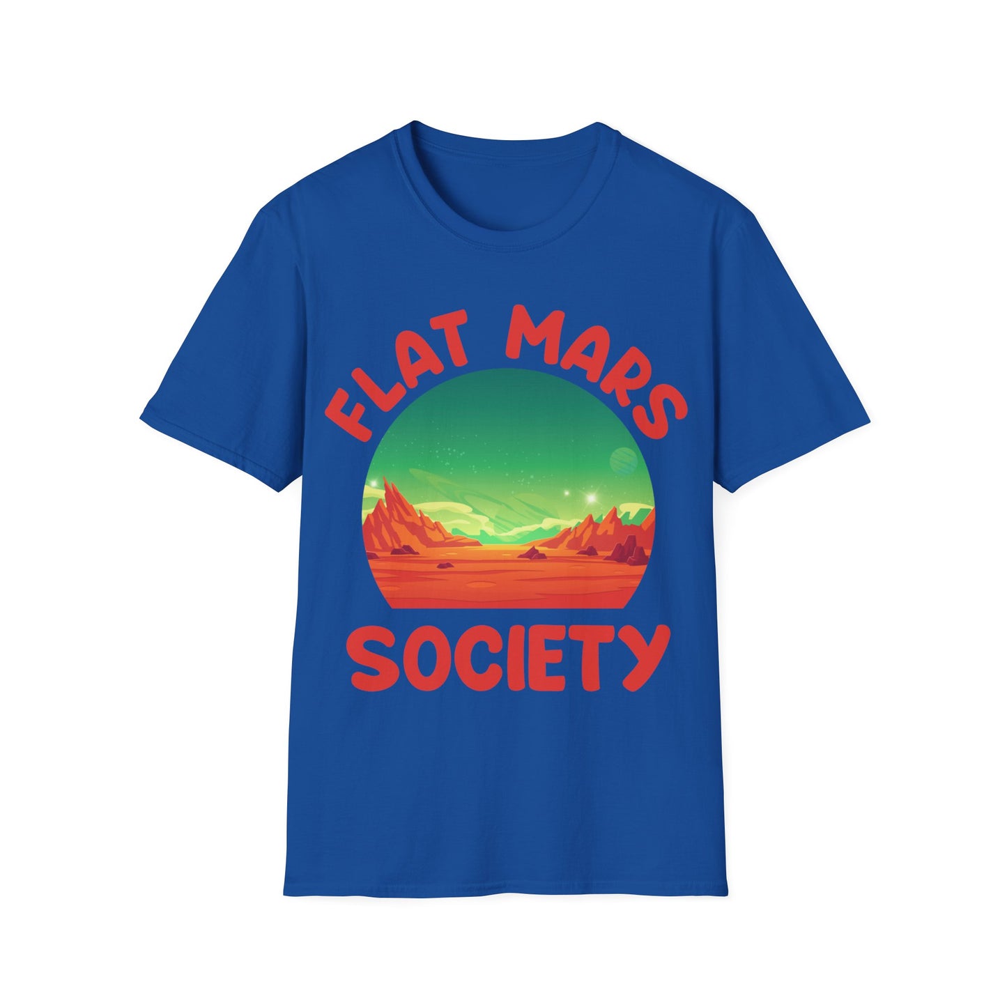 Flat Mars Society Space Astronaut Astronomy Science T-Shirt Men Women