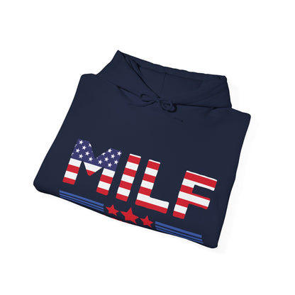 Funny MILF Man I Love Freedom Patriotic 4th Of July Funny Hoodie