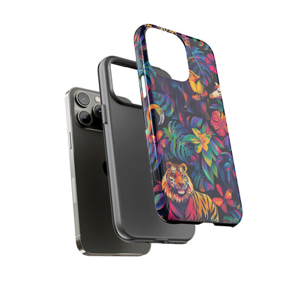 Animal Collage Vibrant Pattern iPhone 13 14 15 16 Pro Max Plus Case Wireless Charging Compatible Tough Cases Protection, Magnetic Phone Case for iPhone Classic Series