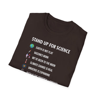 Stand Up For Science Magic But Real Earth Moon Math T-Shirt Men Women