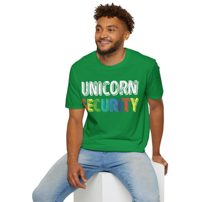 Funny Unicorn Security Costume Police T-Shirt Men Women Kids