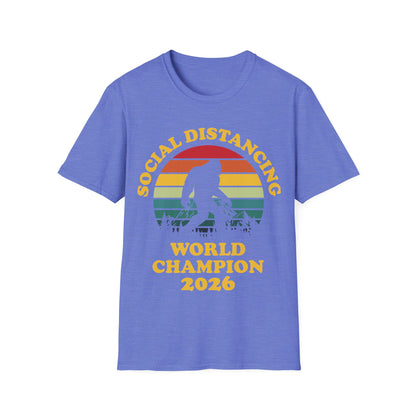 Bigfoot Social Distancing World Champion 2026 T-shirt For Men Women