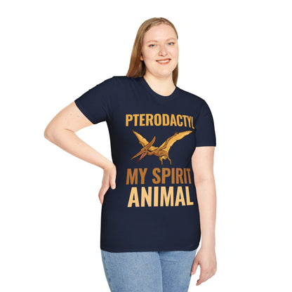 Funny Pterodactyl Is My Spirit Animal Dinosaur Gift T-Shirt For Men Women