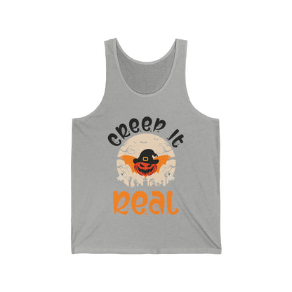 Funny Halloween Creep it Real Vintage Ghost Halloween Tank Top Men Women