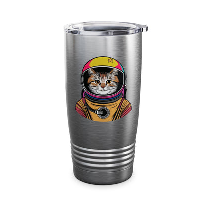 Funny Space Gifts Cat Mom Cat Dad Astronaut Space Tumbler For Men Women Kids Tumbler