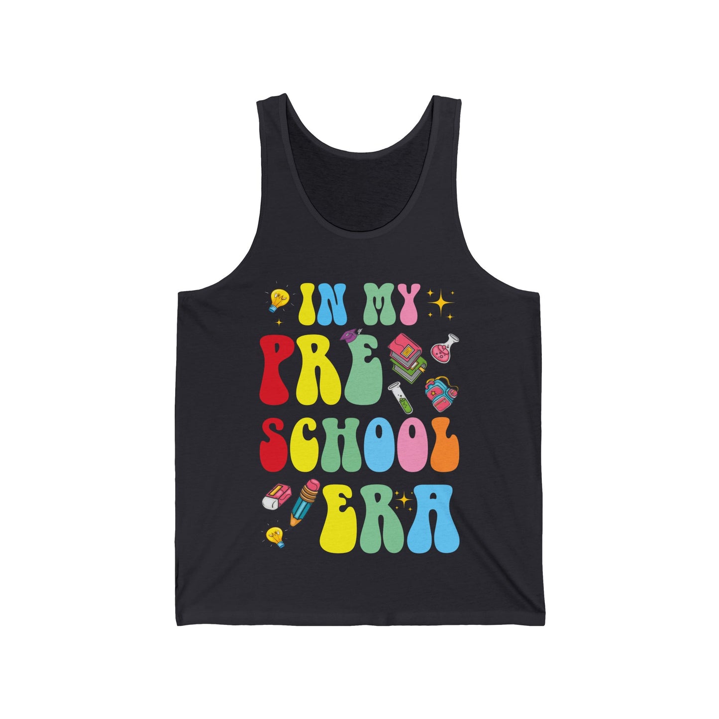 In My Preschool Era Teacher Top Prek Teacher Groovy Retro Funny Tank Top For Men Women