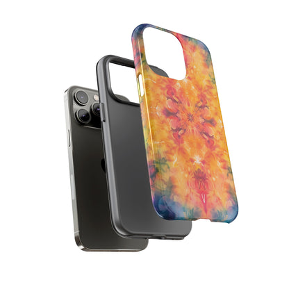 Tie-Dye Dream Pattern iPhone 13 14 15 16 Pro Max Plus Case Wireless Charging Compatible Tough Cases Protection, Magnetic Phone Case for iPhone Classic Series