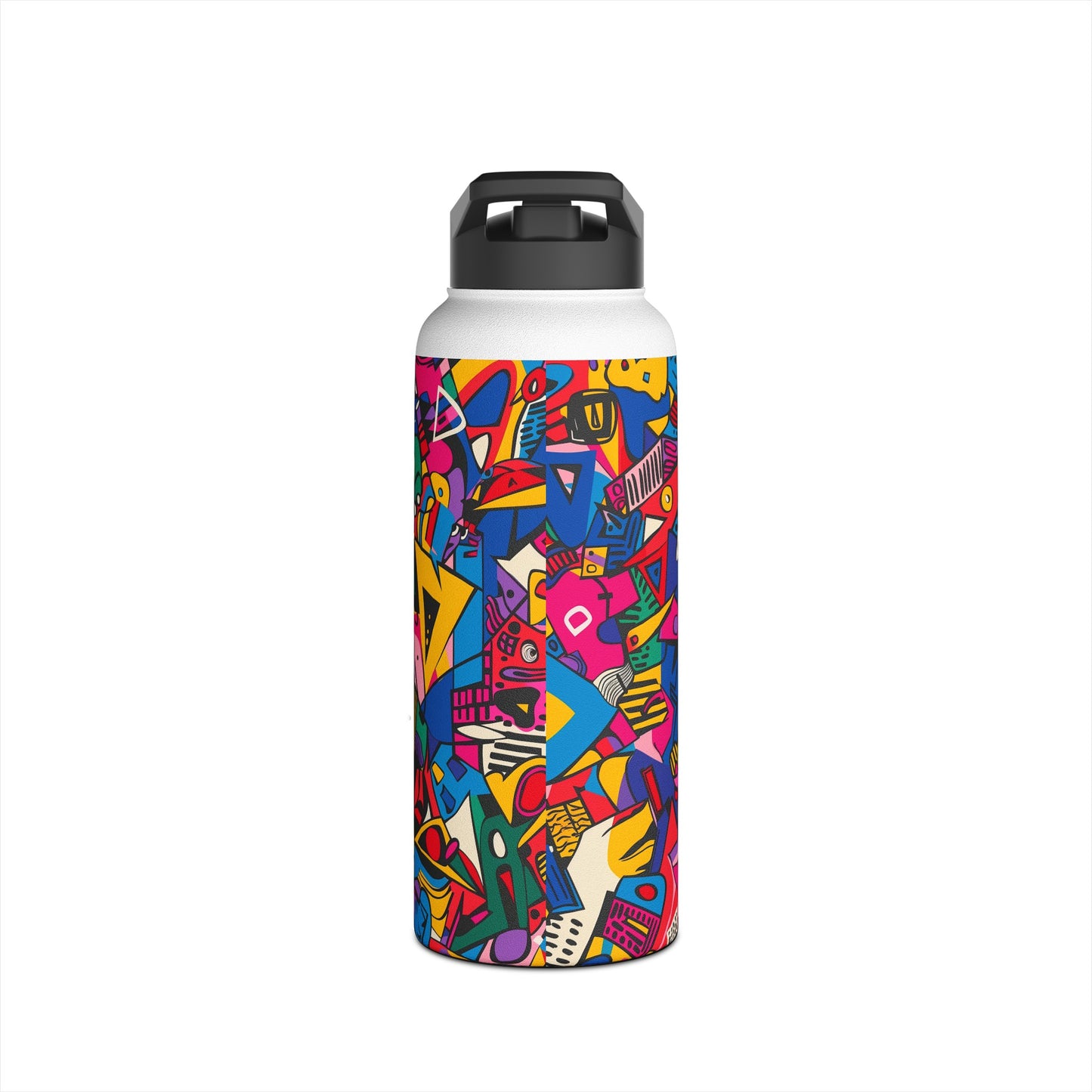 Comic pattern Vibrant Pattern Stainless Steel Water Bottle with Twist-on Lid and Double-Wall Vacuum Insulation