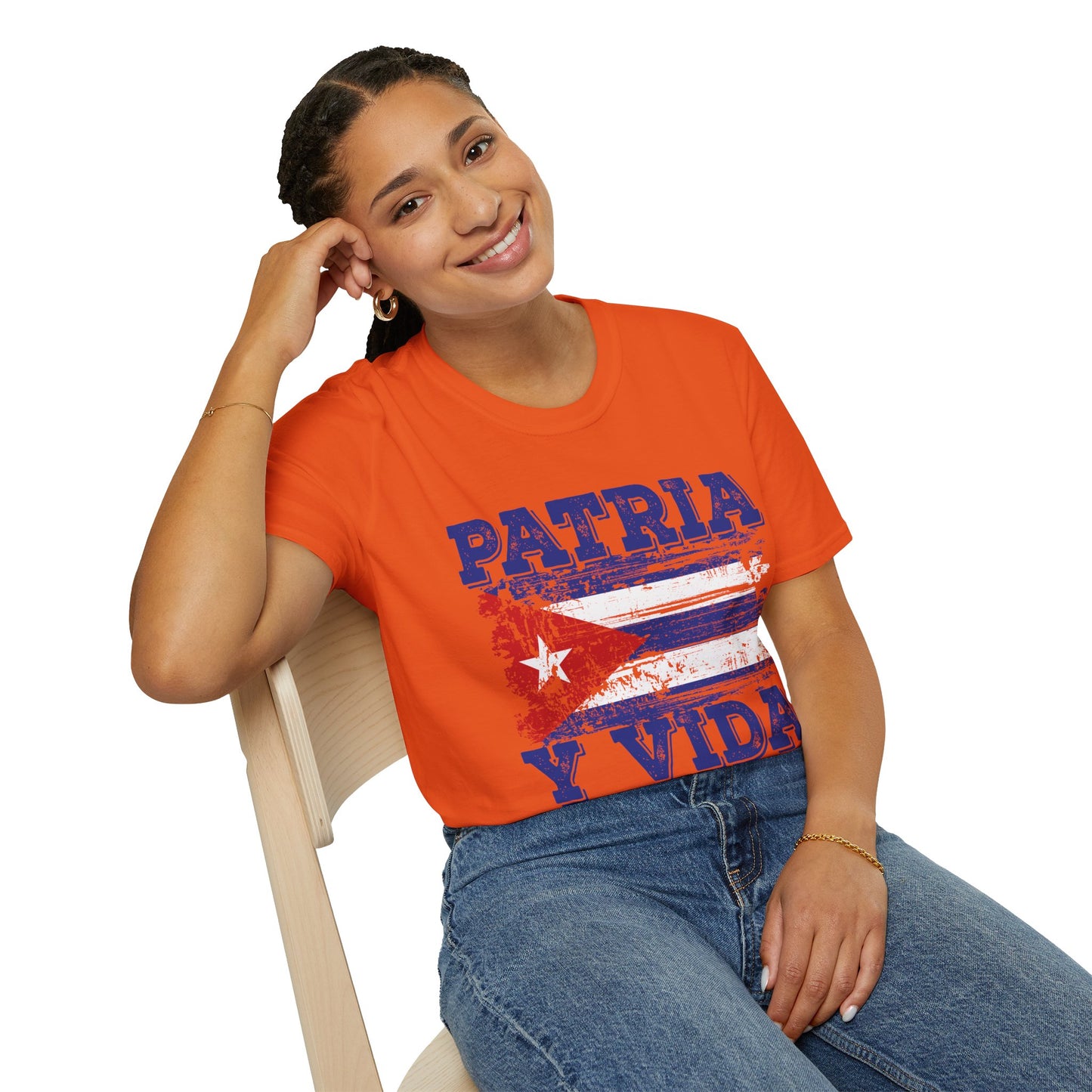 Cuba Patria y Vida Flag Distressed Vintage Cuban Flag T-Shirt For Men Women