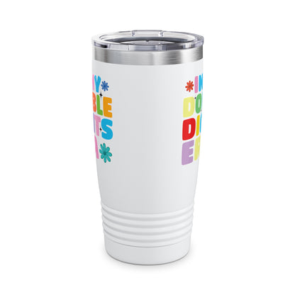 Funny In My Double Digits Era Retro 10 Year Old 10th Birthday Girl Tumbler For Men Women Kids Tumbler