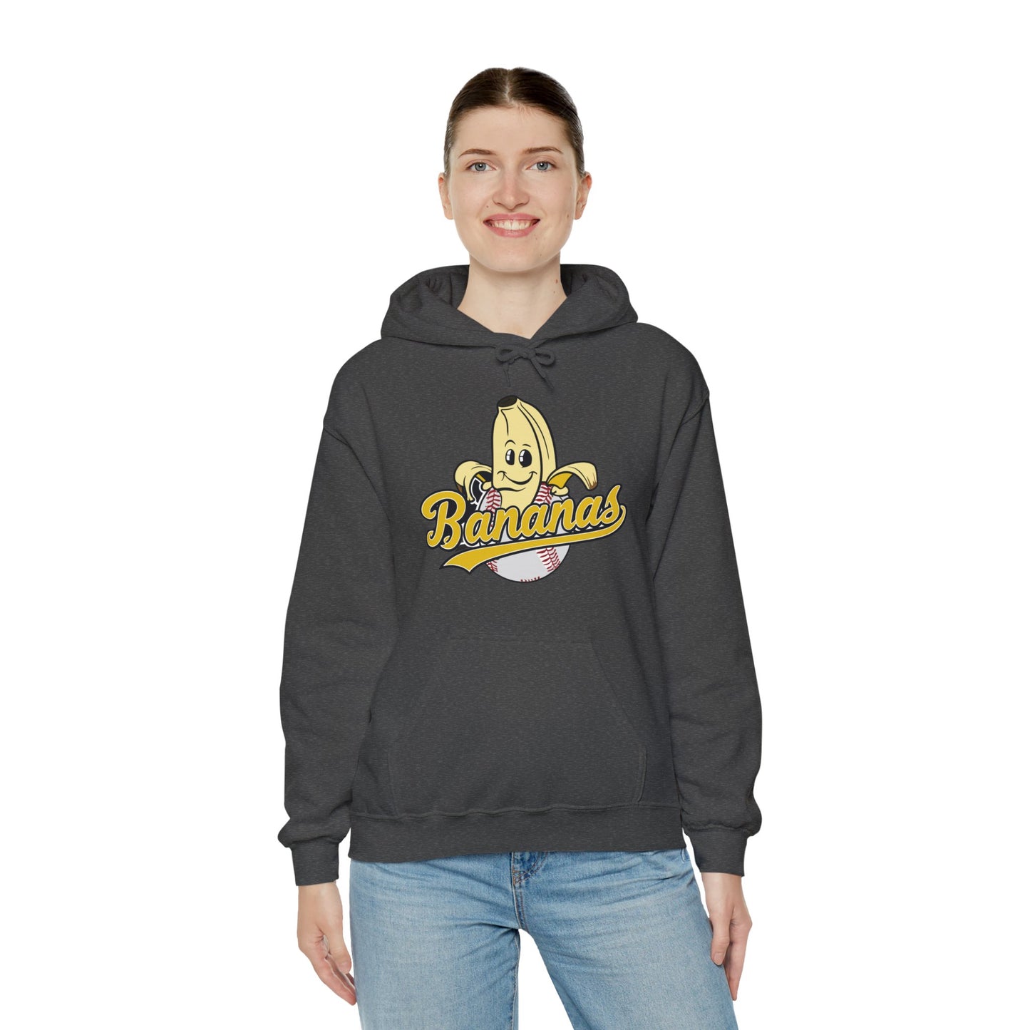 Funny Let's Go Bananas Baseball Hoodie For Baseball Lovers Men Women Hoodie