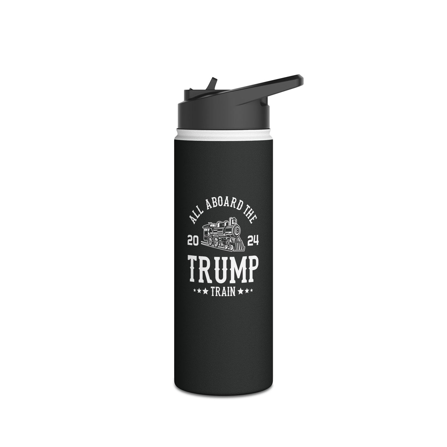 Pro-Trump All Aboard Train Trump 2024 Bottle Water Bottle Men Women